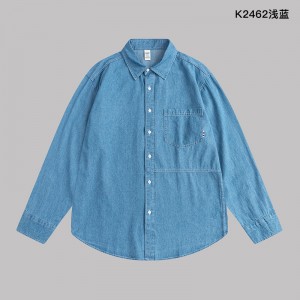 牛仔港风时尚宽松大码衬衫K2462